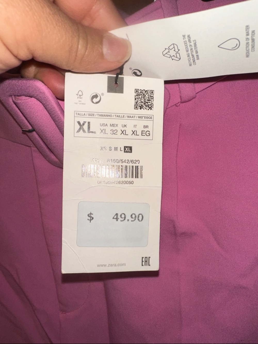 Zara Pink Women's Blazer and Belted pants Set - Picture 4 of 8